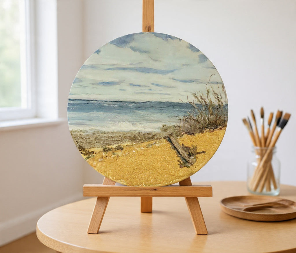 Salt Air – Original 12" Coastal Art with Natural Sand and Driftwood