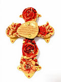 Handmade Oyster Shell Rose Cross – “Love is Patient” 1 Corinthians 13:4-7